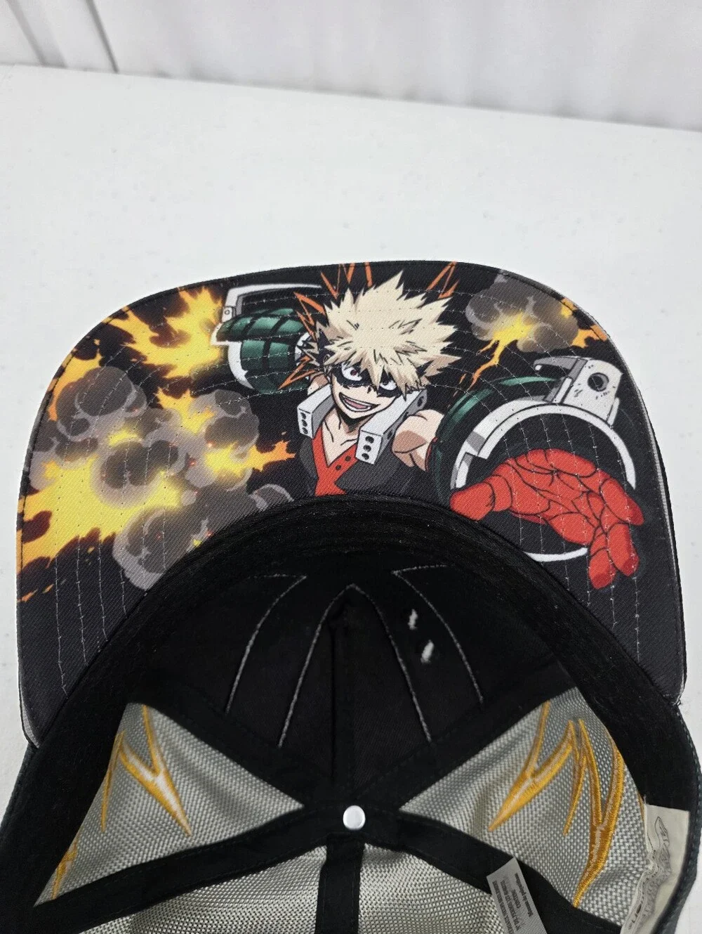 My Hero Academia Katsuki Bakugo Suit Up Cosplay Snapback Cap Hat Official EUC.‎